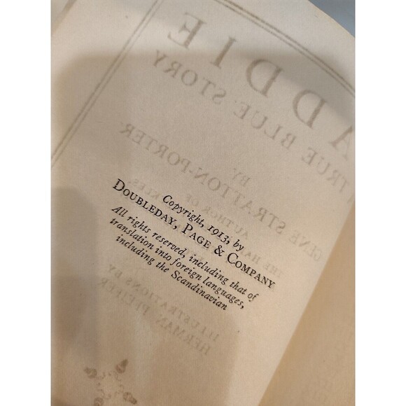 Laddie A True Blue Story by Gene-Stratton Porter 1913 Hardcover Clear DJ - Picture 9 of 9